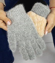 Women's elegant gloves with zircons