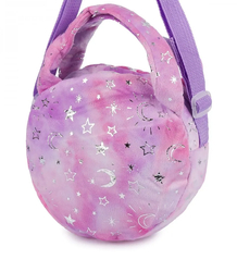 Children's round plush bag with unicorn