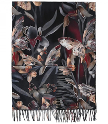 Scarf Scarf tassel warm butterflies soft smooth 180x70 cm