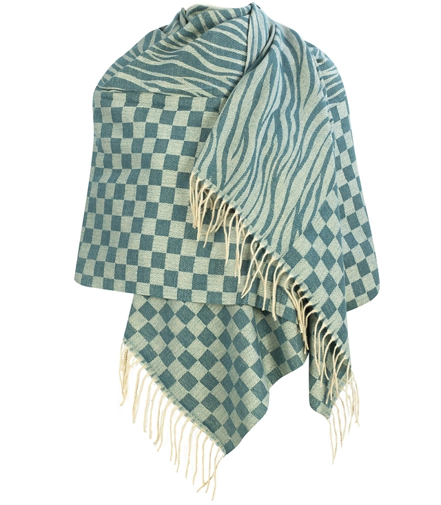 Fashionable two-color zebra shawl scarf