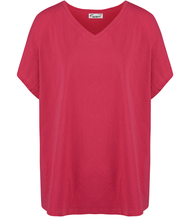 Blouse t-shirt with a heart neckline oversize Mela