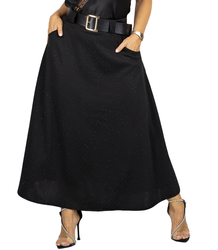 Stylowa spódnica maxi z cekinami elegancka