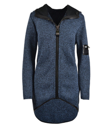 Modny asymetryczny sweter a;la płaszcz 