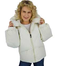 Women's quilted insulated winter jacket with hood MATILDA