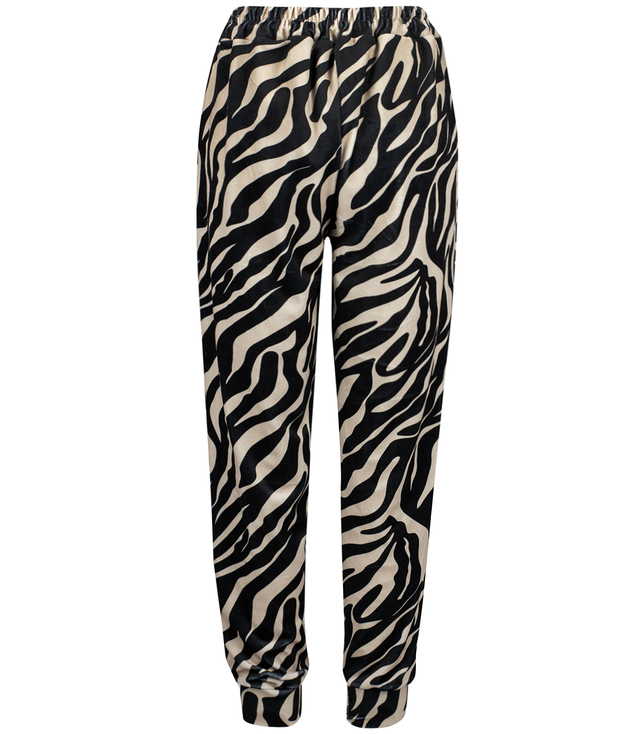 Women's velour pants animal print panther spots HELENA