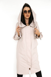 Women's transitional oversize hood coat