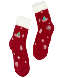 Women's Christmas alpaca socks - long, warm