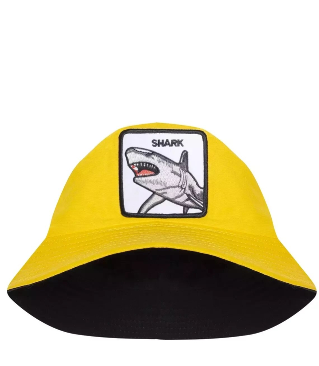 Dwustronny Kapelusz  BUCKET HAT haft rekin