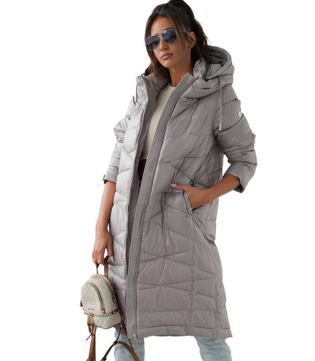 Long elegant quilted women's winter insulated coat SAMANTA