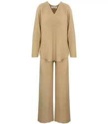 Sweater set tracksuit knit sweatshirt pants