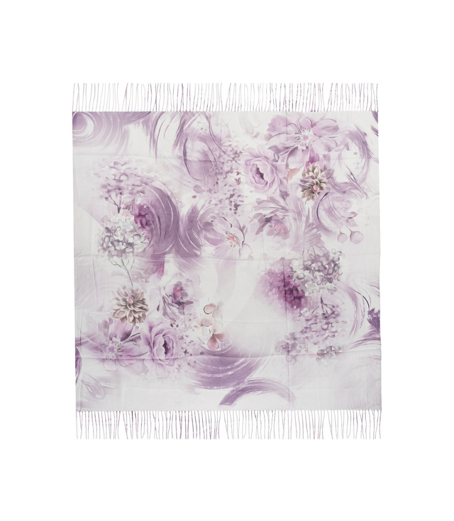 Women's scarf with floral pattern 100x100