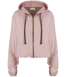 Women's thin, one-color basic sweatshirt with hood JULIA