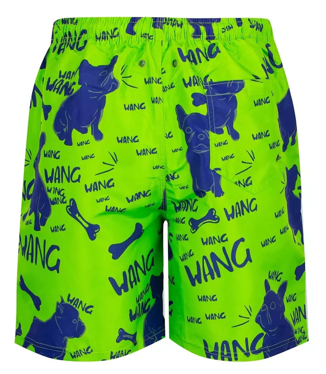 Men's short swim shorts in doggies print