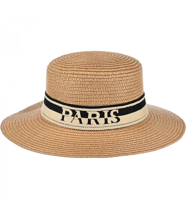 Boater hat with "PARIS" inscription - style and protection for summer