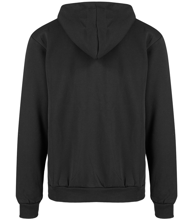 Men's warm unbuttoned hoodie single color with embroidery