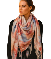 Women's floral pattern scarf 180x70