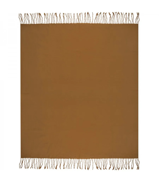 One-color shaik shawl with tassels STELLA