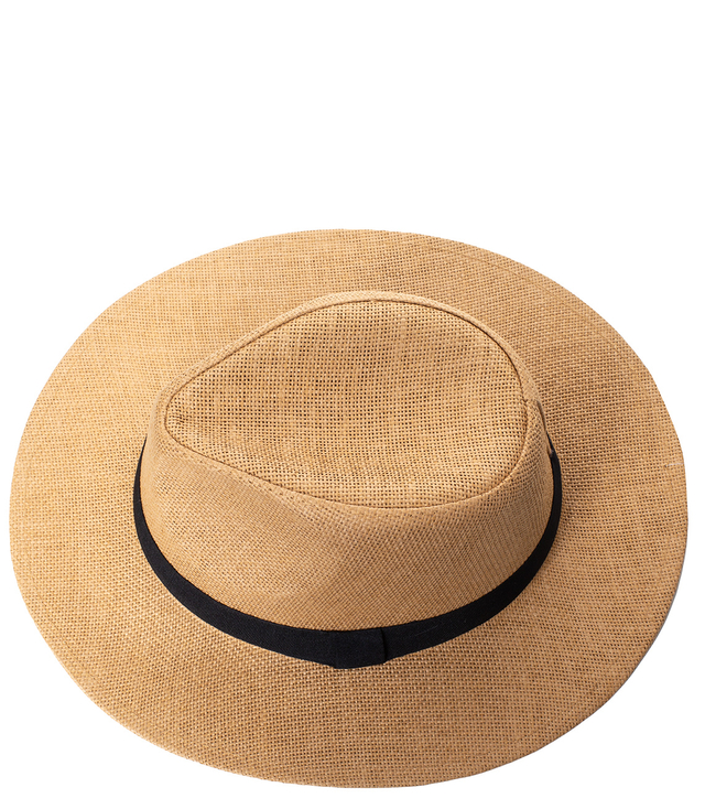 Men's Panama hat with black stripe