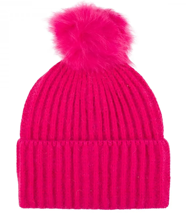 Warm women's cap with pom-pom and sequins autumn winter hat 