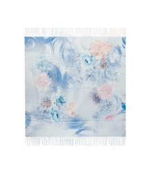 Women's scarf with floral pattern 100x100