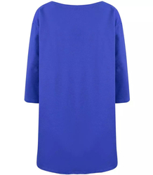 Oversize sweatshirt blouse longer back pocket