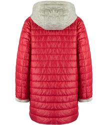 Warm women's transitional jacket, detachable hood, Quilted LAURA