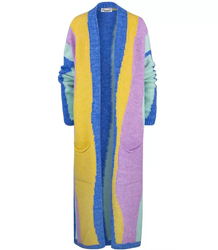 Kardigan w fale kolorowe paski sweter NINA