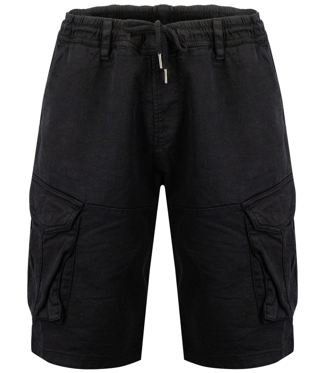 Cargo shorts with elastic waistband and cargo shorts