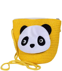 Set of braided panda ears hat + handbag