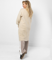 Soft knit cardigan with puffy hair ALBA