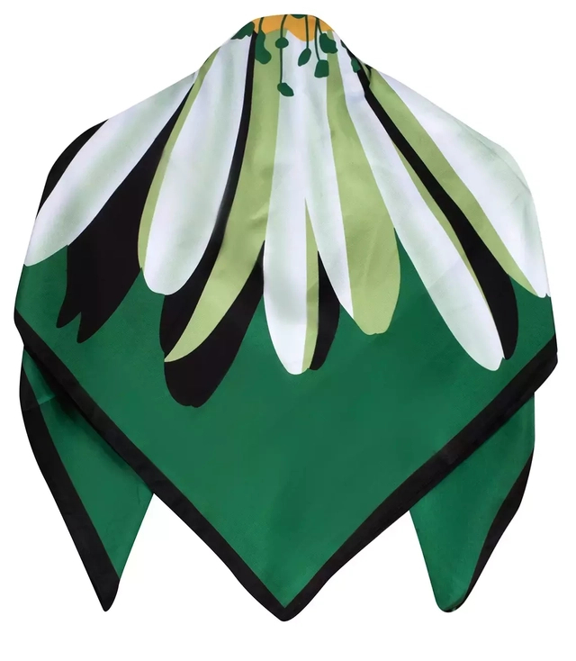 Scarf scarf elegant with huge flower