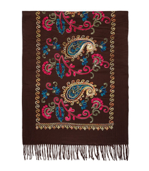 Women's scarf with floral ornament stylish