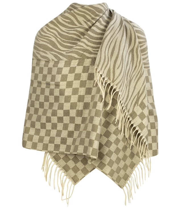 Fashionable two-color zebra shawl scarf