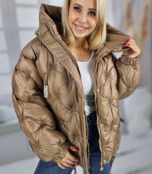 Women's quilted insulated transitional jacket with hood JULIET