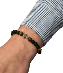 Men's bracelet with natural stones