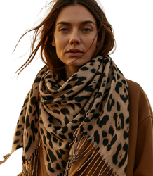 Women's scarf with panther fashion pattern 100x100