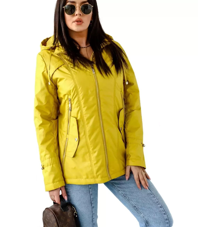 Women's transitional spring hooded jacket LUIZA
