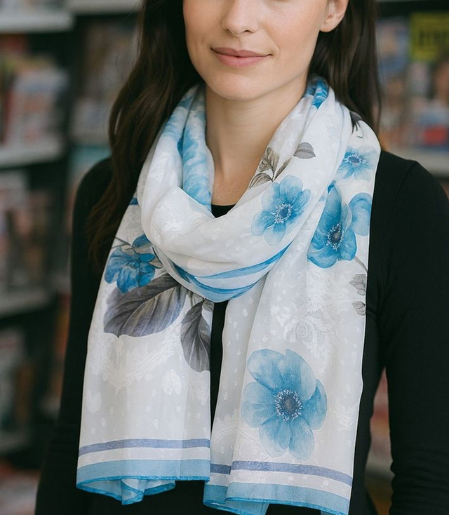 Women's patterned shawl 70x180