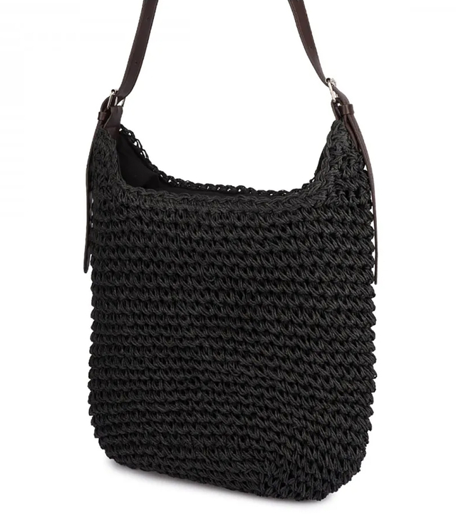 PARIS MILANO braided handbag with eco leather strap