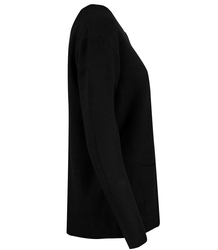 Classic warm thick short cardigan sweater EMILIA decorative buttons