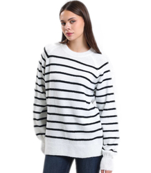 Warm women's fashionable striped sweater ANNA