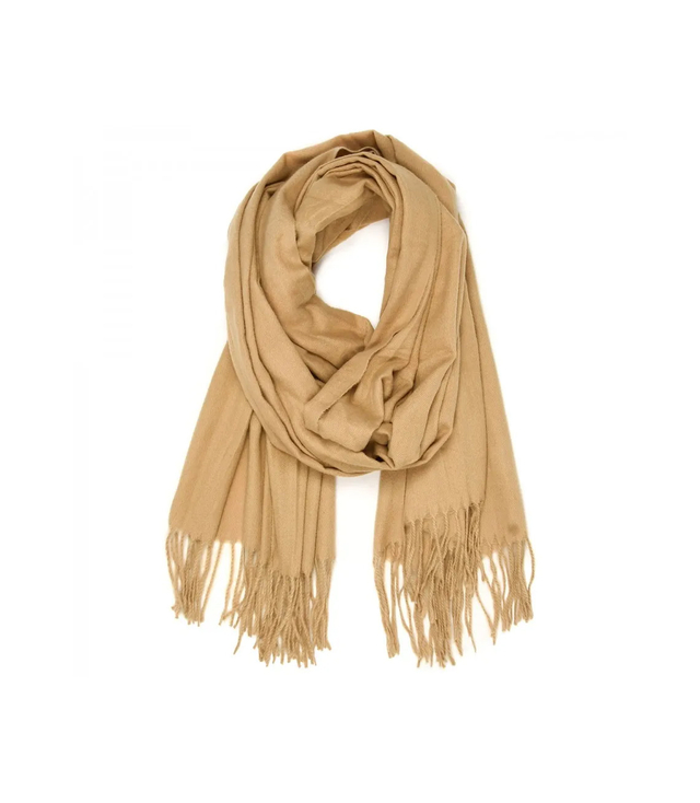 Soft large shawl with tassels uniform classic