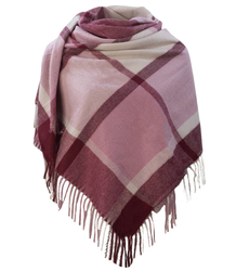 Ciepła duża chusta SZAL szalik krata