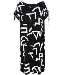 Prosta Letnia Sukienka tunika TUBA print