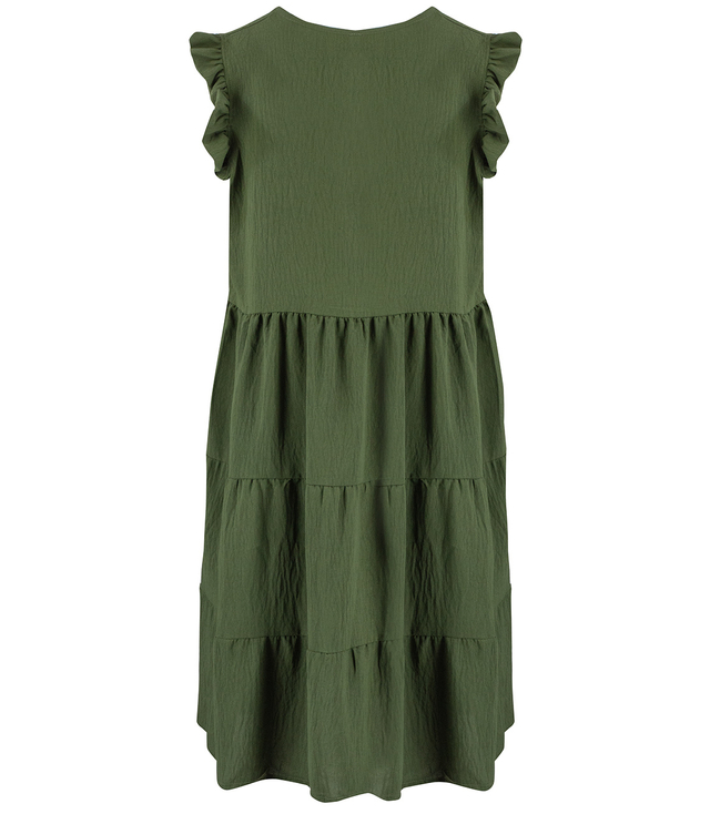 Lovely, loose, oversize midi summer dress with ruffles, IZABELL