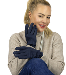 Women's elegant gloves with embossing