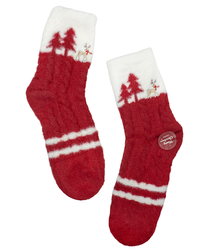 Women's Christmas alpaca socks - long, warm