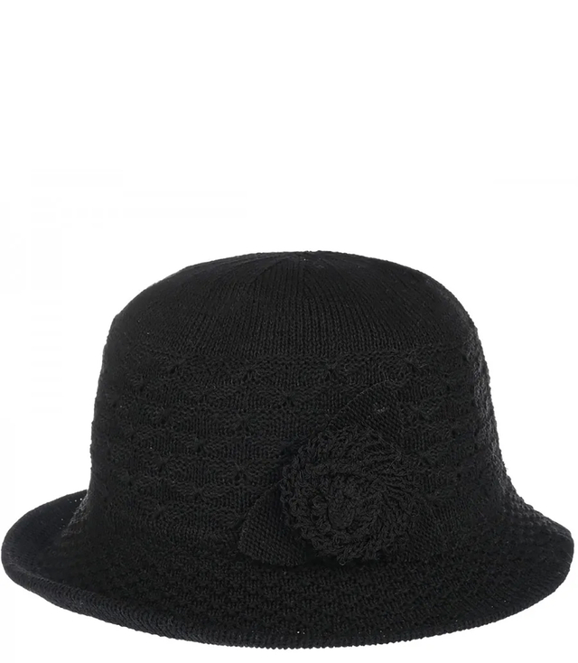 Summer braided hat BUCKET HAT with flower Stylish