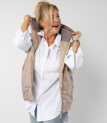 Women's quilted sleeveless hooded jacket MARINA
