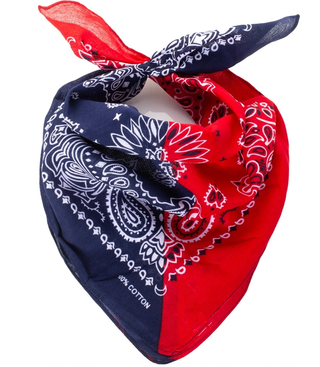 Bandana bandana square scarf Fashionable patterns Cotton